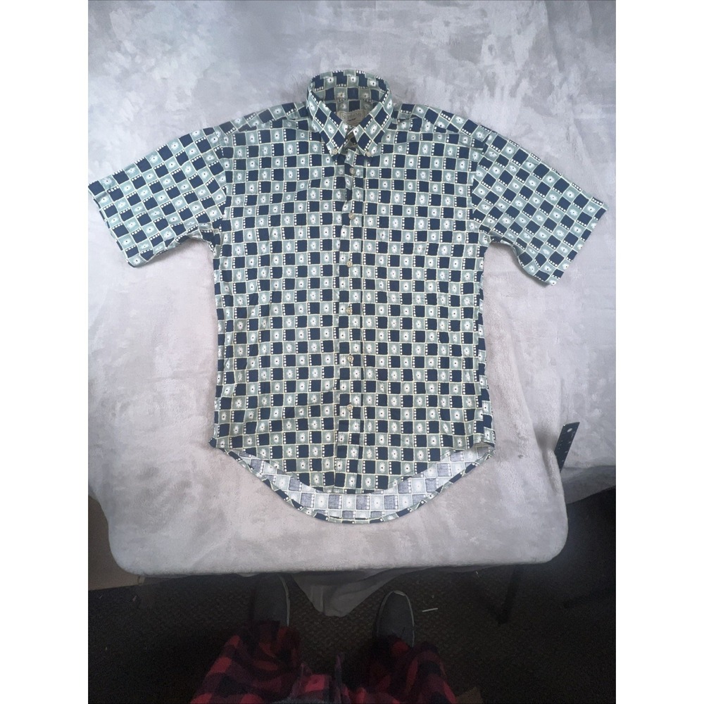 Vintage Supreme Short Sleeve Button Down Size Small Geometric